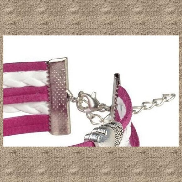 Believe Dragonfly Infinity Leather Charm Bracelet - Picture 7 of 7